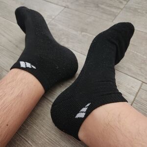 Men's Adidas Black Athletic No Show Socks